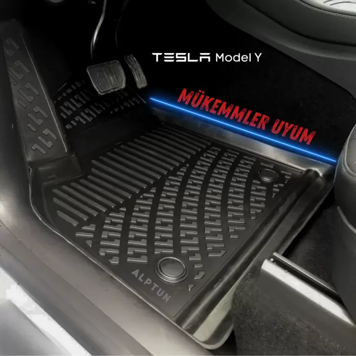 Tesla Model Y Havuzlu Paspas 2019 - 2020 - 2021 - 2022 >2023 > 2024 + Modellere Uyumludur