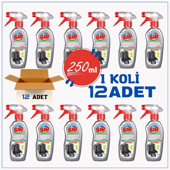 Airfryer Temizleyici 250ml - 1 Koli 12 Adet