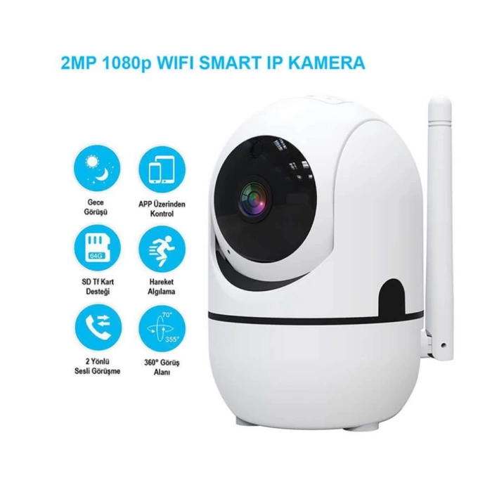 AlpSmart Akıllı Wi-Fi IP Kamera / 360º Panoromik