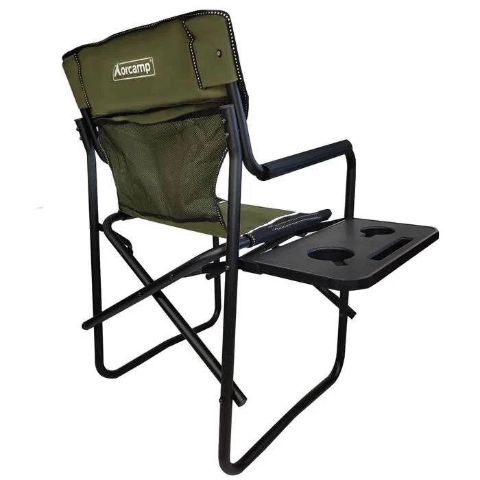 Orcamp Katlanır Yan masalı Lüks Kamp Sandalyesi Siyah / Yeşil