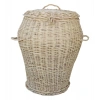 Hasır Çamaşır Sepeti Kulplu Büyük Yuvarlak