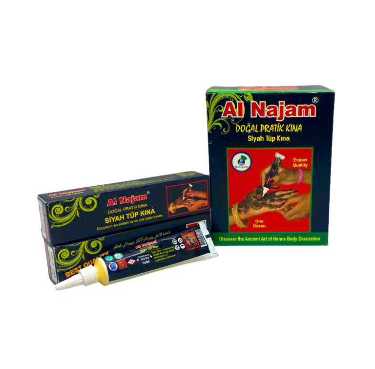 12 ADET AL NAJAM SİYAH TÜP KINA 30GR (5263)