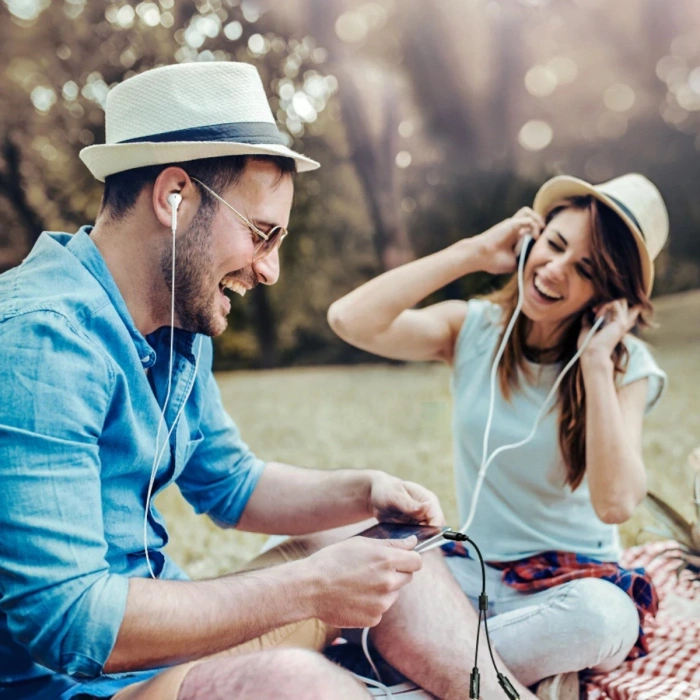 1 Erkek 2 Dişi 3.5 mm Kulaklık ve Mikrofon Ayırıcı Çoklayıcı Aux Kablo (5263)