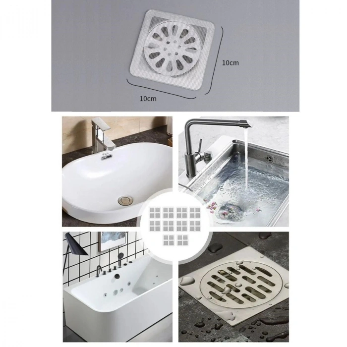 10'lu Banyo ve Mıutfak Lavabo Koku Önleyici ve Haşere Böcek Önleyici Gider Filtresi (5263)