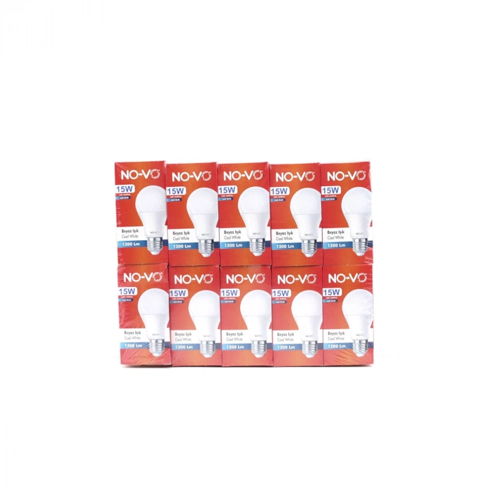 10 ADET 15W BEYAZ LED AMPUL 1200LM 6500K 15.000 SAAT ÖMÜR (5263)
