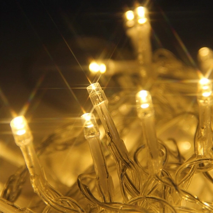 10 Metre 100 Ledli 8 Fonksiyonlu Dekoratif Lambader Sarı Lamba (5263)