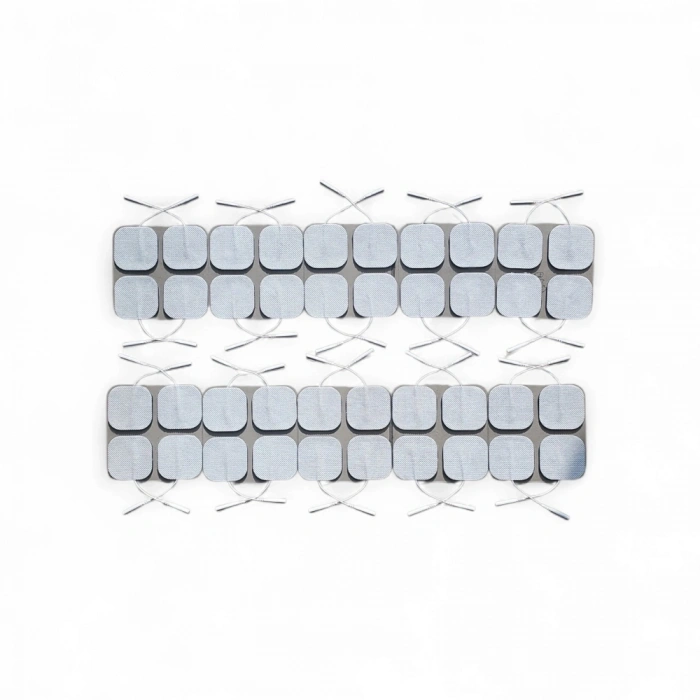 10 Paket 40 Adet  Tens Pedi 5×5 Cm Kablolu Elektrot Ped – Yumuşak Ve Esnek Medikal Ped