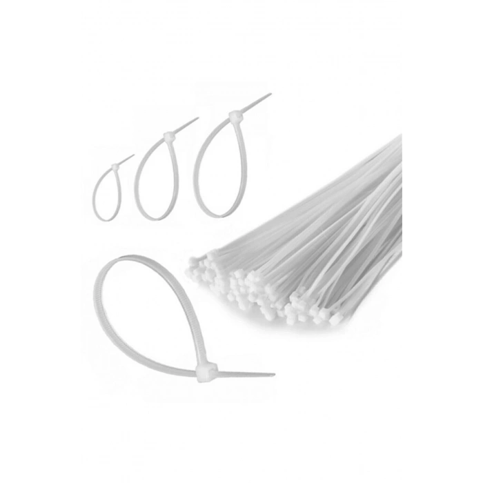 100 Adet Plastik Cırt Kelepçe Kablo Bağı Kablo Düzenleyici- 3.6 X 150 MM (5263)