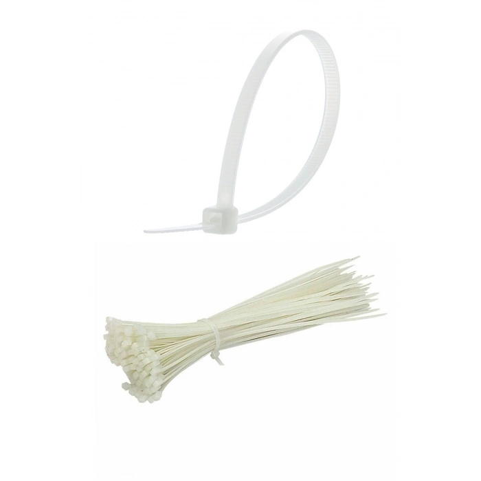 100 Adet Plastik Cırt Kelepçe Kablo Bağı Kablo Düzenleyici- 3.6 X 150 MM (5263)