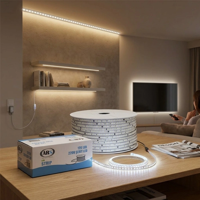 100MT 6500K - BEYAZ DIŞ MEKAN ŞERİT LED 220V 120LED ARS-348985 (5263)
