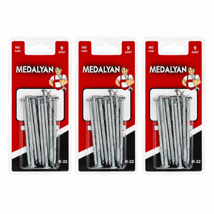 108 ADET 5X80 BETON ÇELİK ÇİVİ 12X9PCS (5263)
