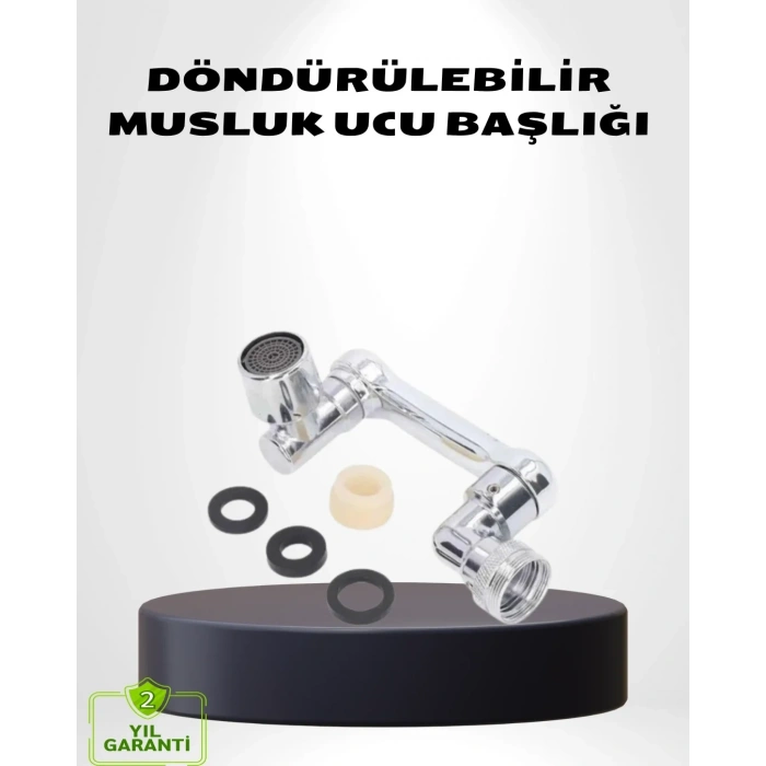 1080° Dönebilen Musluk Ucu – Su Tasarruflu, Esnek Ve 360° Çift Eksenli Başlık