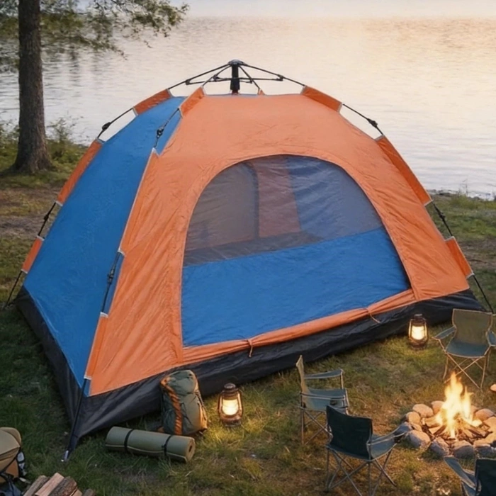 10 Kişilik Otomatik Kurulum Kamp Çadırı – Outdoor , Suya Dayanıklı Hızlı Kurulum Piknik ve Doğa İçin Geniş Aile Çadırı 300x300x170 cm (5263)