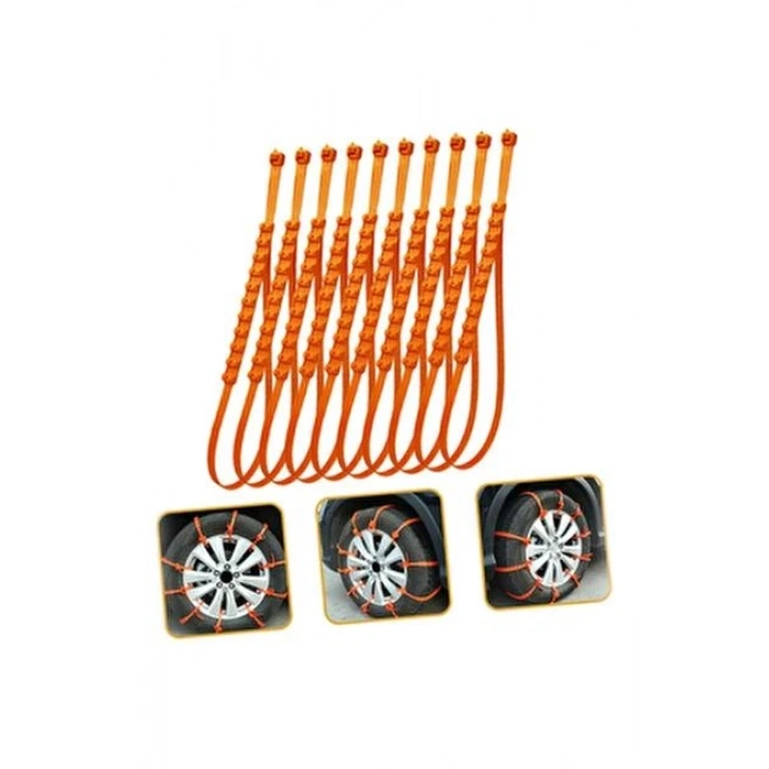 10PCS PLASTİK ZİNCİR OTO LASTİK KAR KELEPÇESİ = CIRTLI (5263)