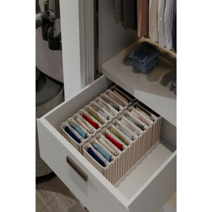 11 Bölmeli Dolap Ve Çekmece Içi Düzenleyici Akordiyon Organizer M-00500 (3 Adet) 00517