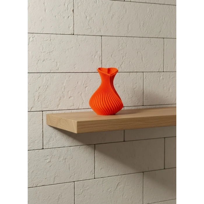 11 Cm Turuncu Kalp Formlu Mini Vazo Es Dekoratif Obje