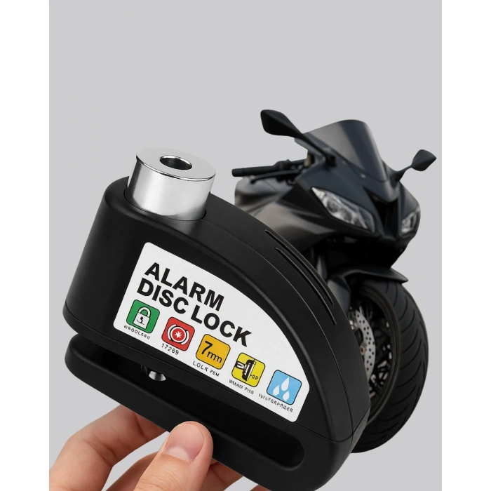 110 Db Alarm Disk Kilidi Motosiklet Scooter Bisiklet Güvenlik