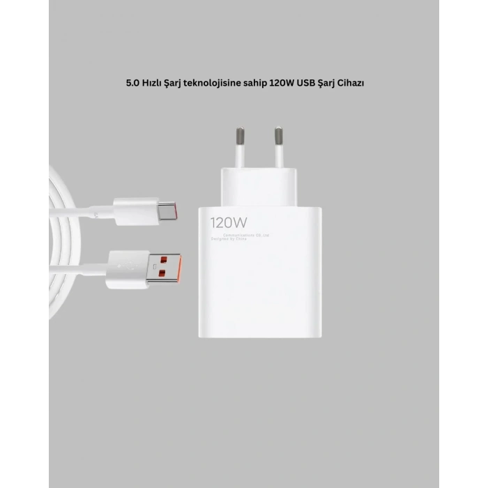 120 Watt Güçlü Hızlı Şarj Adaptörü Huawei P30 P40 Mate 20 Pro Uyumlu