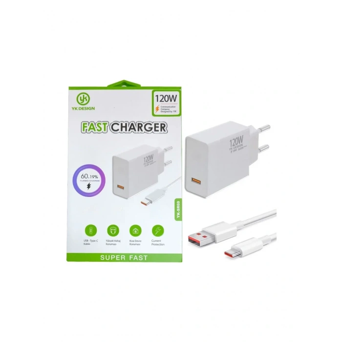 120W Süper Hızlı Şarj Cihazı - USB Type-C (5263)