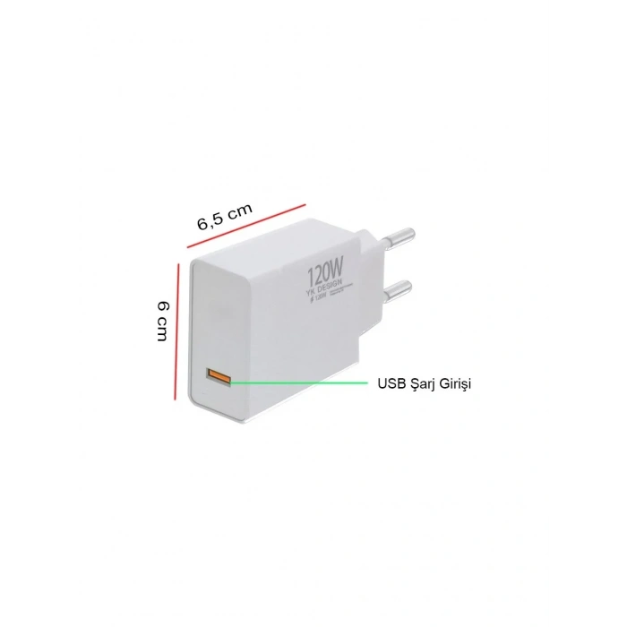 120W Süper Hızlı Şarj Cihazı - USB Type-C (5263)