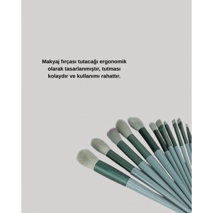 13lü Fiber Kıllı Yumuşak Makyaj Fırçası Seti Taşınabilir Ve Ergonomik Tasarım