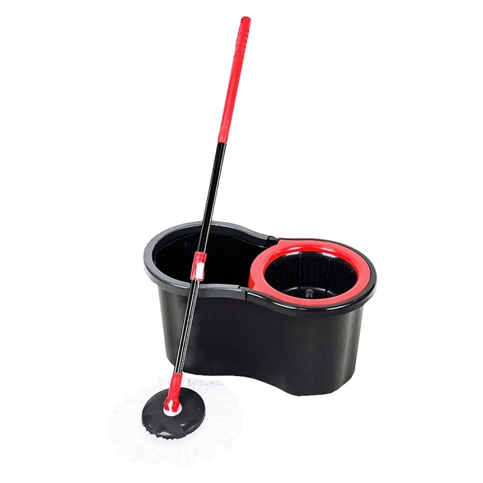 13LT - SİYAH - ŞİRİNK OTOMATİK DÖNERLİ KOVA MOP TEMİZLK SETİ (5263)