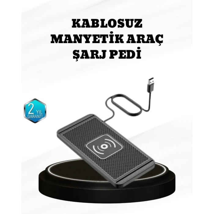 15w Manyetik Kablosuz Şarj Pedi Araç Masa Kullanımına Uygun Qi Şarj Cihazı