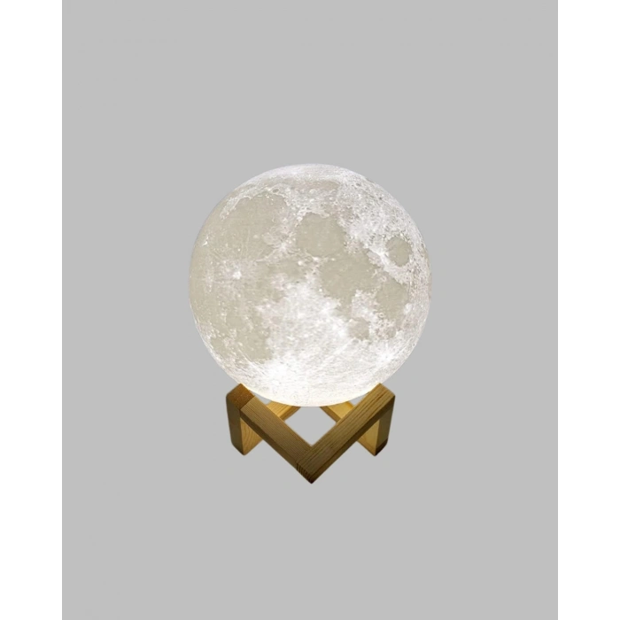 16 Renkli 3d Ay Gece Lambası Rgb Modlu Şarjlı