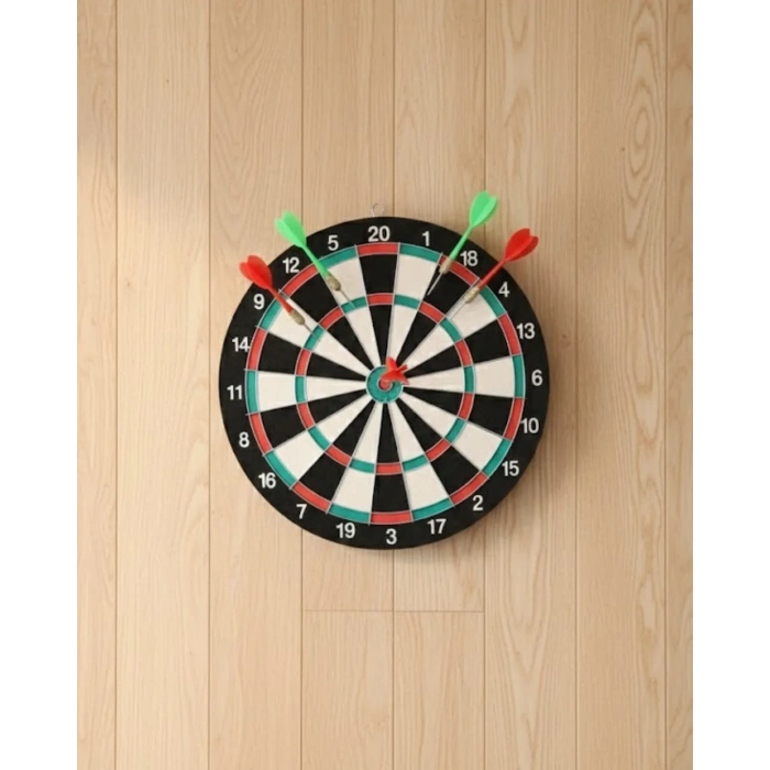 17 İnç Dart Tahtası Şık Tasarım Dayanıklı Yapı Ve Dart Oku Hediyeli
