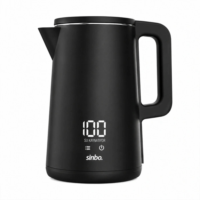 1.8L 1500W PLASTİK KAPAK - DOKUNMATİK EKRAN DİJİTAL KETTLE SU ISITICISI KABLOSUZ KULLANIM SK-8042 (5263)