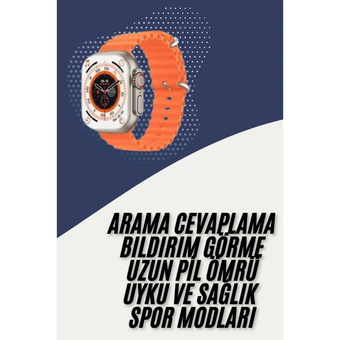 2025 Model Akıllı Saat Çift Kordon Ios Ve Android Arama Cevaplama Sesli Asistan