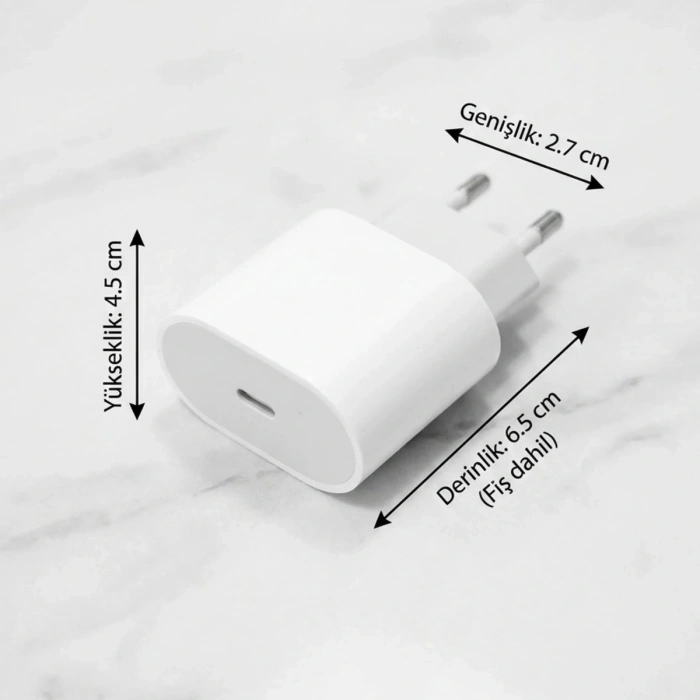 20W USB-C Hızlı Şarj Adaptörü – Power Delivery (PD) Destekli Güç Adaptörü, Güvenli Şarj Başlığı (5263)