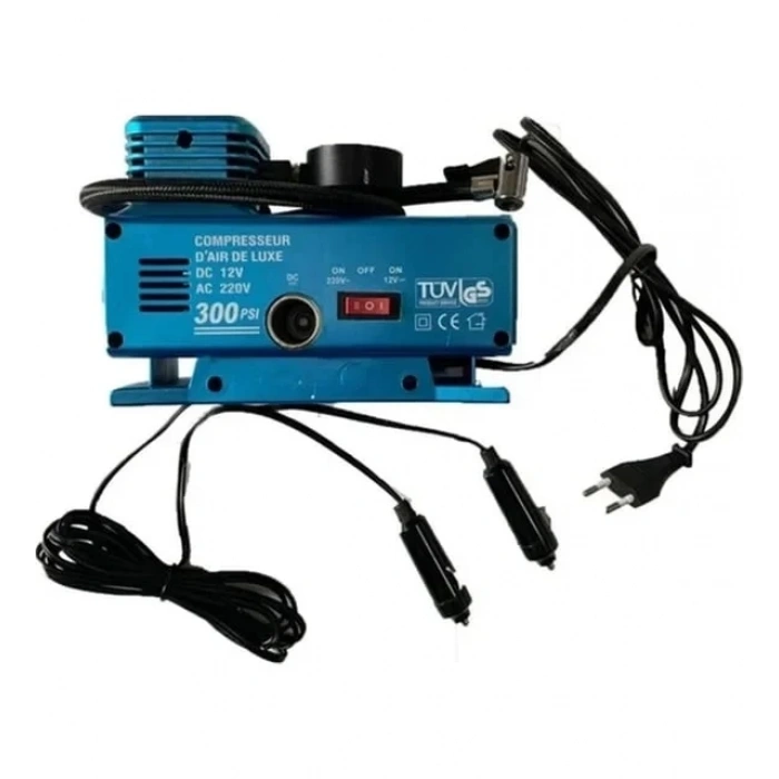 220 Volt-12 Volt 250 Psi Geniş Uygulama Yelpazesi Kompresör Lastik Hava Şişirme Oto Pompası