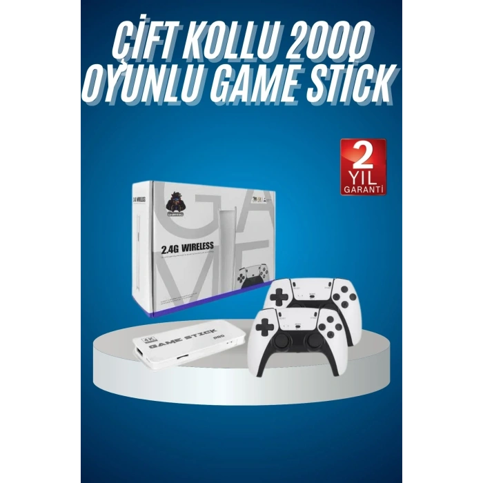 2.4 Ghz Oyun Konsolu Çift Konsol 4k Ultra Hd Game Stick