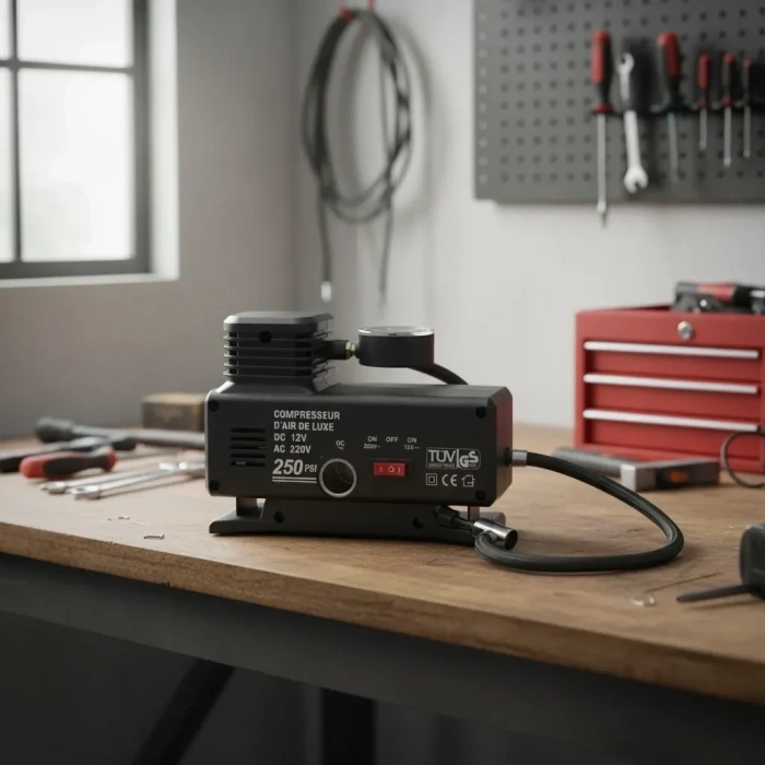250 Psı Oto Hava Kompresörü - 220v Ve 12v Uyumlu Yol Yardım Lastik Şişirme Pompası