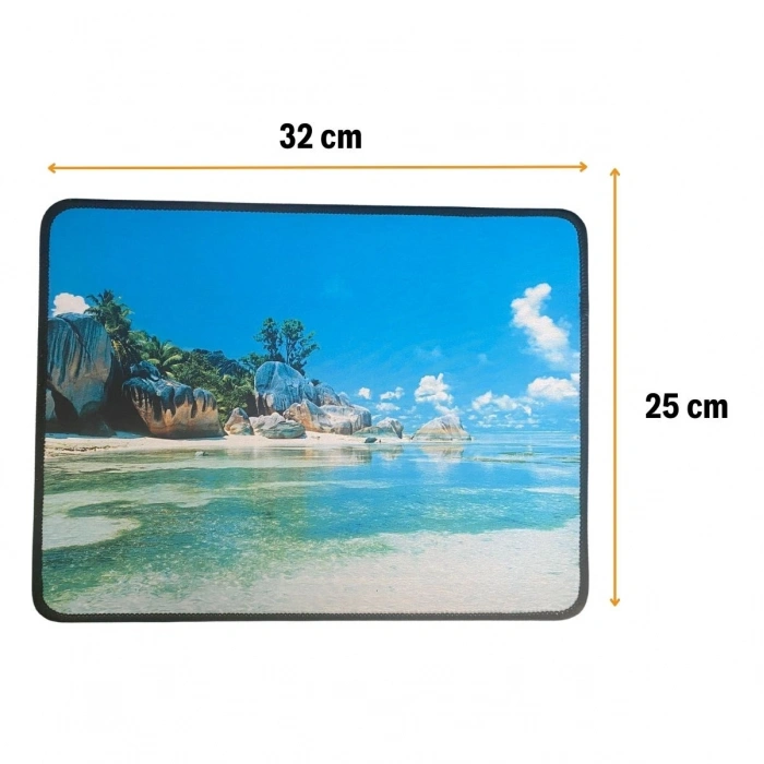 25x32 cm Küçük Boy Mouse Pad Manzara Ada (5263)
