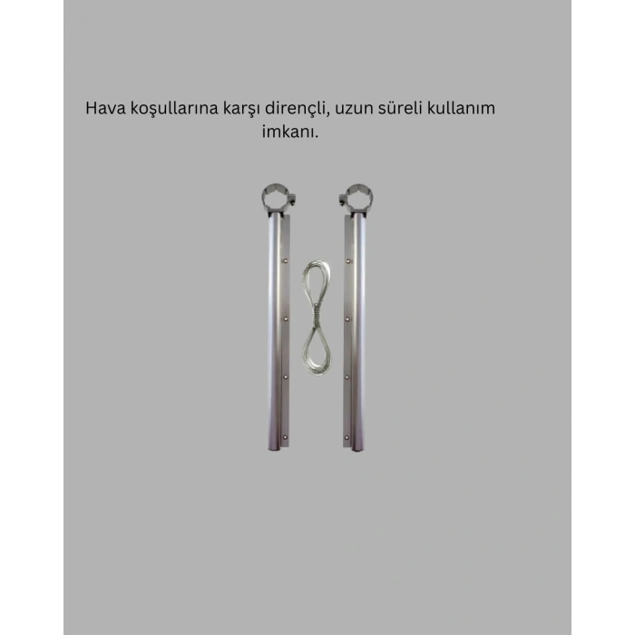 25x60 Balkon Askılığı Kare Demir Uyumlu Hava Dayanıklı Çamaşır Askısı
