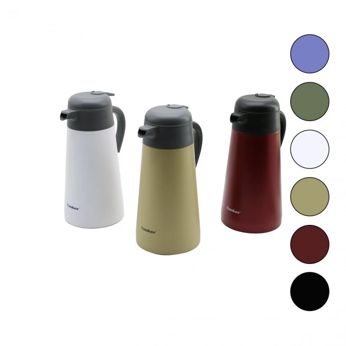 2LT 304 ÇELİK TERMOS INOX SERİSİ 12 SAAT SICAK - 24 SAAT SOĞUK ÇİFT CONTALI KAPAK (5263)