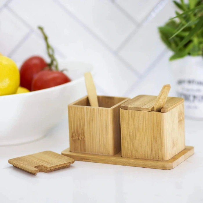 2PCS BAHARATLIK - TUZLUK AHŞAP BAMBU (5263)