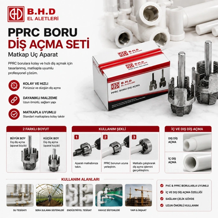 2PCS PPRC BORU DİŞ AÇMA MATKAP UÇ APARAT (5263)