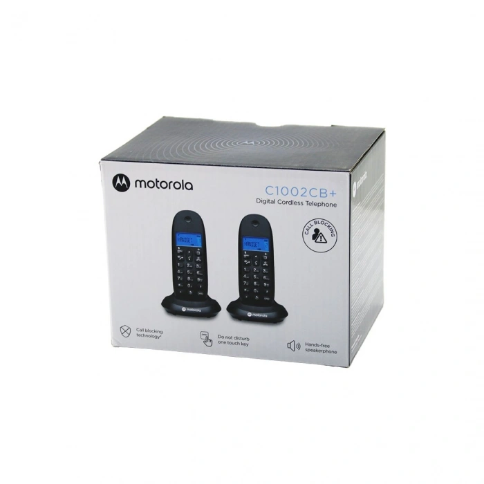 2PCS SİYAH DİJİTAL KABLOSUZ - TELSİZ TELEFON ARAYAN NO GÖRME 50 HAFIZA C-1002CB (5263)