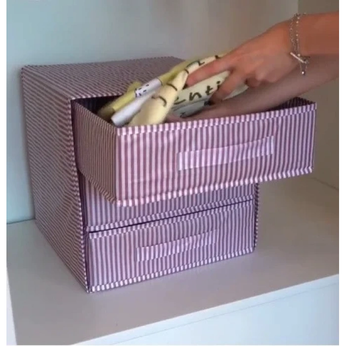 3 Bölmeli Çekmece , Çok Amaçlı Organizer - Çorap Çamaşır Organizer - Masa Üstü Düzenleyici