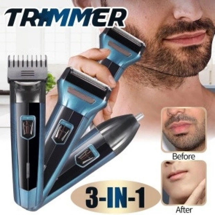 3 in 1 Saç Sakal Kesme Ense Burun Tıraş Makinesi Seti (5263)