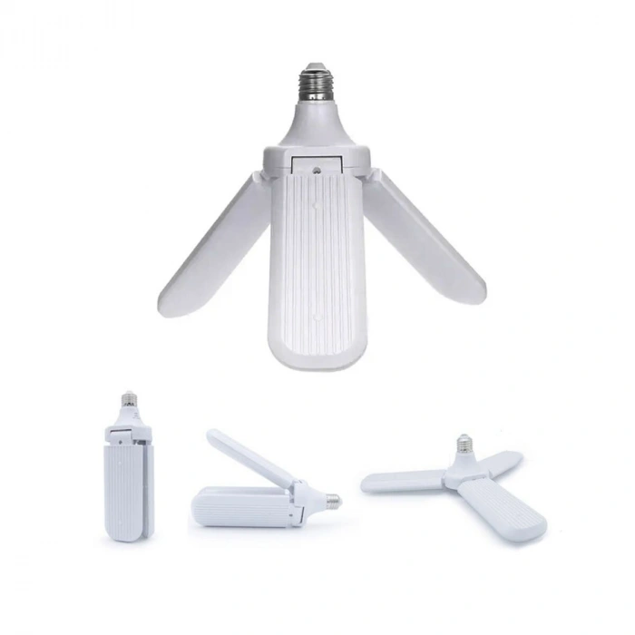 3 KOLLU PERVANE MODELİ BEYAZ LED LAMBA AMPUL 24W - E27 (5263)