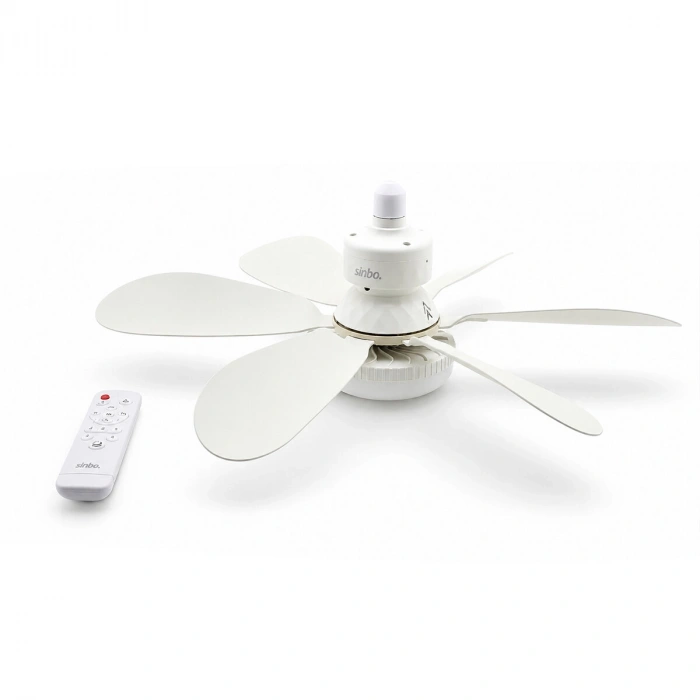3 LED AYDINLATMALI - SESSİZ ÇALIŞMA 6 KANAT - KUMANDA TAVAN VANTİLATÖR SF-7708 (5263)