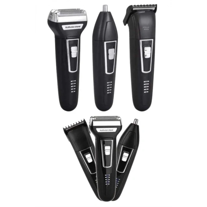 3lü Set Saç Sakal Kesme Traş Makinesi Burun Kılı Alma Tıraş Makinesi