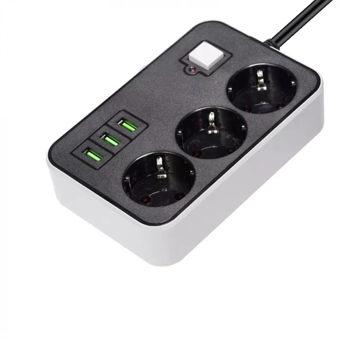 3 USB’li 3’lü 1.8 m Akım Korumalı Priz (5263)