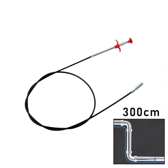 300CM YAYLI - KISKAÇ LAVABO - GİDER VB.TEMİZLEME - ÇOK AMAÇLI ÇUBUK (5263)