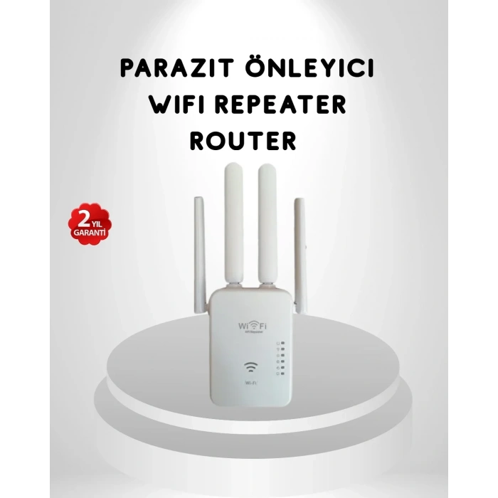300mbps Wifi Menzil Genişletici 4 Antenli Wpa3 Güvenlikli Priz Tipi Repeater