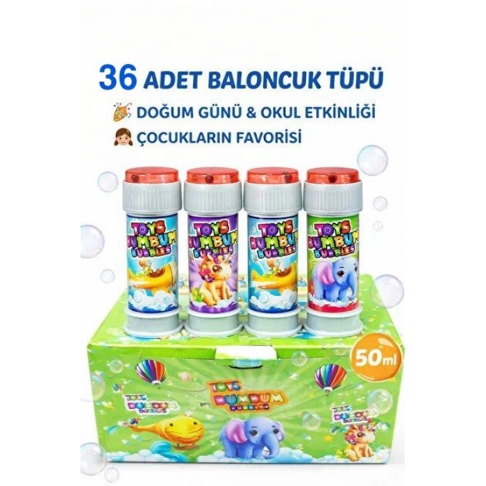 36 ADET BUMBUM BALONCUK KÖPÜK TÜPÜ (5263)